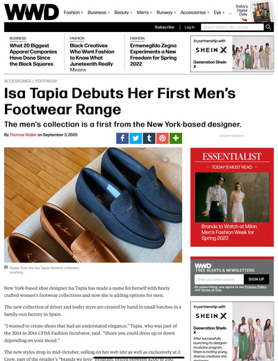 Isa Tapia Debuts Her First Men’s Footwear Range