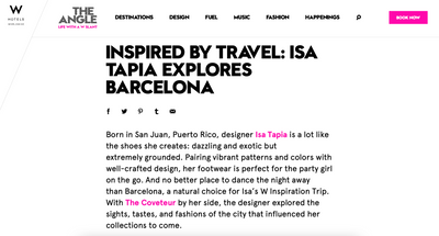 Inspired By Travel: Isa Tapia Explores Barcelona