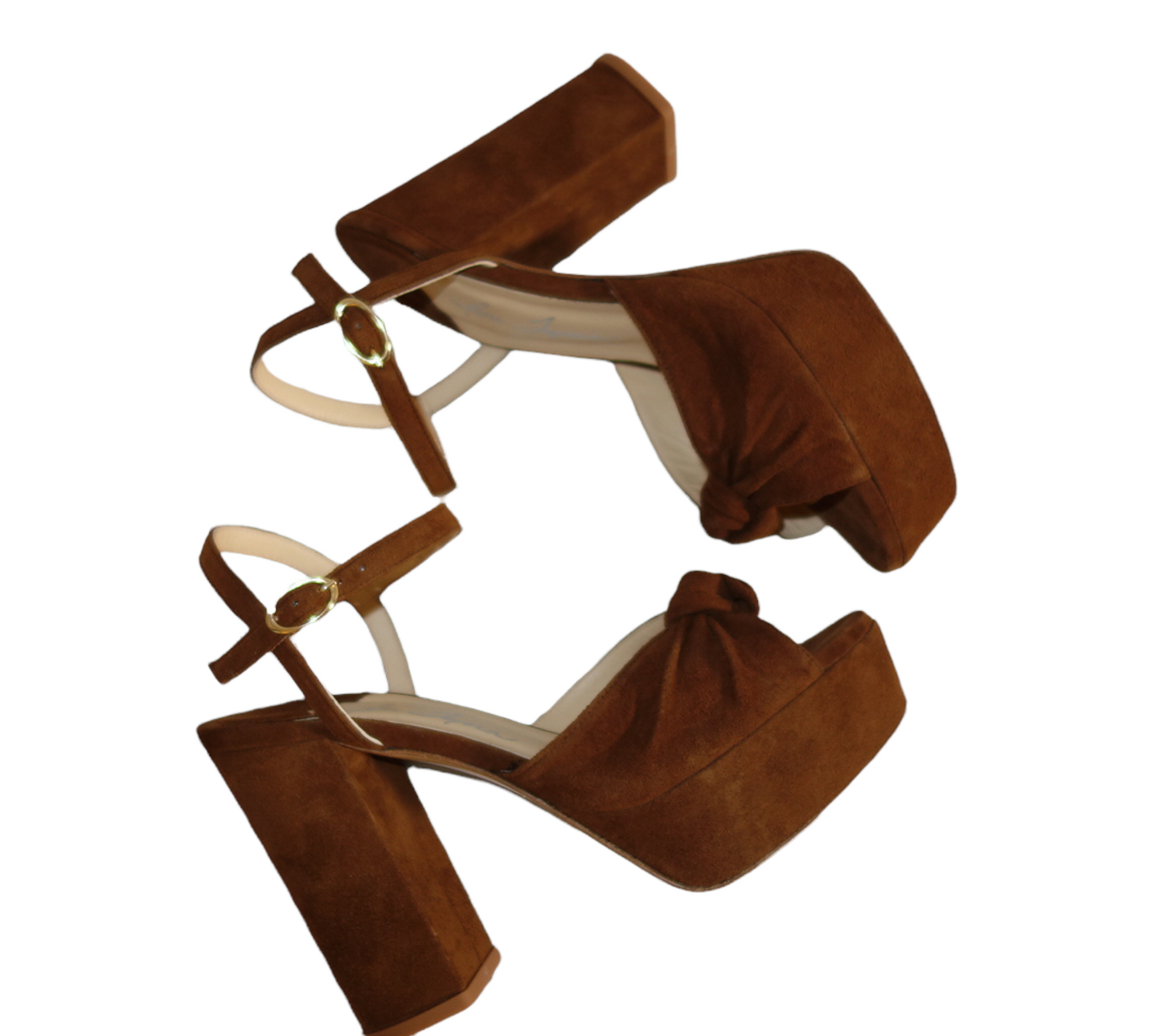 Suede Macarena Shoes Macarena Chocolate Brown Kid Suede Platform